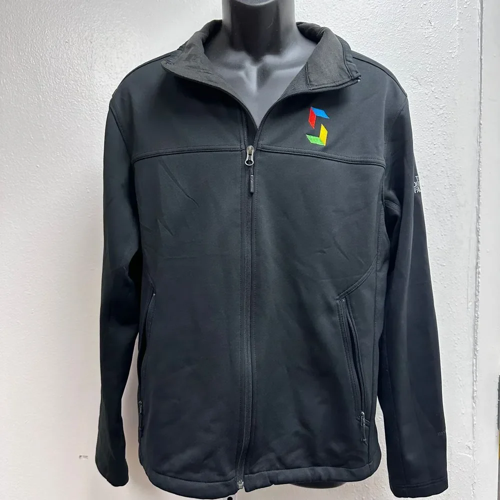The North Face Wind Wall Mens Black Lightweight Full Zip Jacket Size‎ Medium